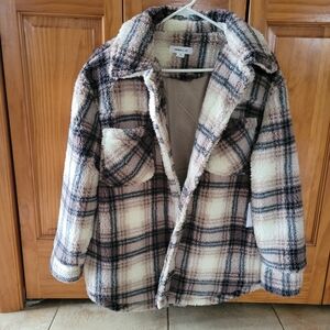 O'Neill Cream and Brown Sherpa Jacket